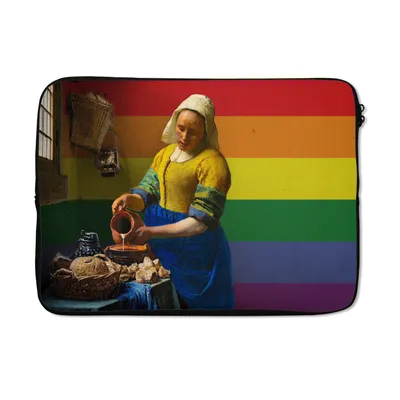 Produktbild von MuchoWow® Laptop Hülle 13 Zoll Milchmädchen - Vermeer - Stolz Laptoptasche - Laptophülle - Sleeve - Rundumschutz