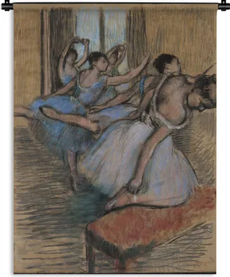 Produktbild von MuchoWow® Wandteppich Wandbehang Die Tänzerinnen - Gemälde von Edgar Degas 60x80 cm Tapisserie Dekoration Wandtuch - Decke - Wandtücher - Wohne