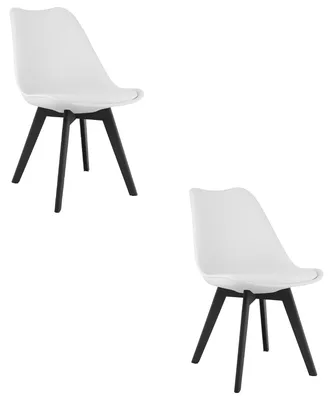Immagine prodotto di Sedia MARK - bianco / gambe nere x 2