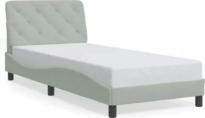 Immagine prodotto di vidaXL Struttura letto senza materasso grigio chiaro 90x190 cm in velluto