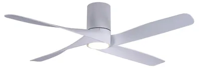 Zdjęcie produktu dla Energooszczędny wentylator sufitowy z oświetleniem LED i pilotem Riviera White 132 cm