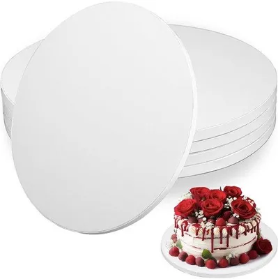 Produktbild von Runde Tortenunterlage - 5 Stück Ø20 cm - Tortenboden - Kartonene Tortenunterlage - Tortenuntersteller - Tortenkarton - Tortenböden - Gebäckböden - Runde Tortenunterlage - Weisse Tortenunterlage - Dessertböden - Für Display mehrschichtige Torten - Backtorten