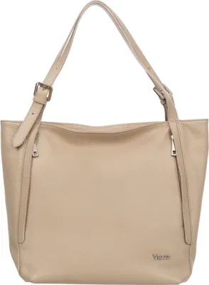 Produktbild von Vezze Segna Beige Leder Damen Shopper Tasche