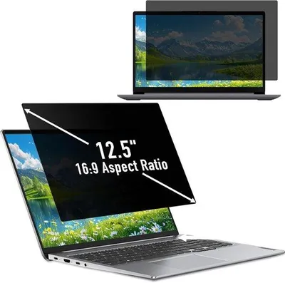 Produktbild von Famanu Displayfolie für Laptop 12,5 Zoll - 16:9 - Abnehmbarer Privacyfilter mit Blaulichtreduzierung