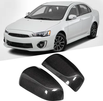 Imagen del producto de Cubierta para retrovisor de dos piezas, compatible con Mitsubishi Lancer EX EVO X 10, modelos de 2009 a 2016