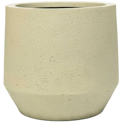 Produktbild von VIVANNO Blumentopf Fiberglas NEXORA Rund, Vesuvbeige matt - 31x28 cm