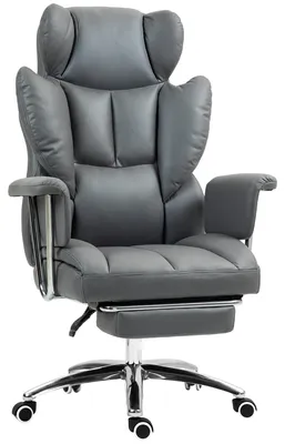 Immagine prodotto di Sedia da ufficio ergonomica, imbottita, con poggiapiedi e schienale regolabile