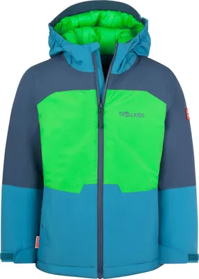 Produktbild von Trollkids Jacke Hardanger, Frischgrün/Mystik Blau/Dunkel Marine, Gr. 128