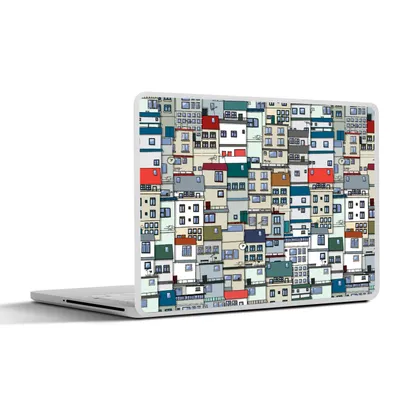 Produktbild von MuchoWow® Laptop Aufkleber Sticker Cover Zentangle - Haus - Muster 40x30 cm - Laptop Dekoration - Selbstklebend