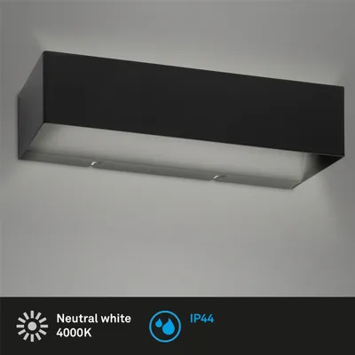 Produktbild von Badleuchte Briloner LED Wandlampe Schwarz Badezimmerleuchte  8W Up & Down
