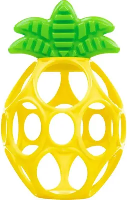 Produktbild von Oball Beißspielzeug Ananas Gelb Hellgrün, 17,3x13,8x9,0 cm, greiffreundlich, zum Zahnen, ab 6 Monaten