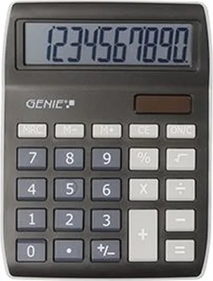 Obrázek produktu pro Genie 840 BK - Stolní - Kalkulačka s displejem - 10 číslic - Sklopný displej - Baterie/Solar - Černá - Šedá