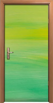Produktbild von Türposter 90x200 cm Türaufkleber Türtapete Türfolie Klebefolie Kunst grün Aquarell Abstrakt
