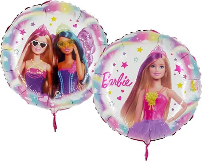 Obrázek produktu pro Barbie - Fóliový balónek, kulatý, růžový, 46 cm