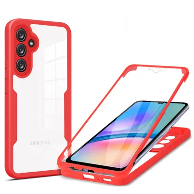 Produktbild von 360° Grad Hülle für Samsung Galaxy A05s Handyhülle mit Integriertem Displayschut Rot