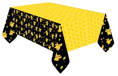 Produktbild von Pokemon Tischdecke Pikachu, Kindergeburtstag Party Dekoration, 120 x 180 cm, Einweg Papiertischdecke