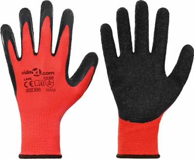 Immagine prodotto di Guanti da Lavoro 24 pcs Rosso e Nero 8 / m