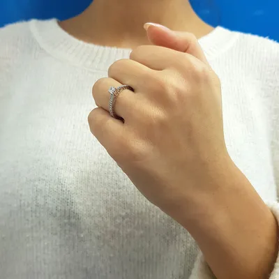Produktbild von 0,20 Carat Solitär Antragsring 14 Karat Weißgold