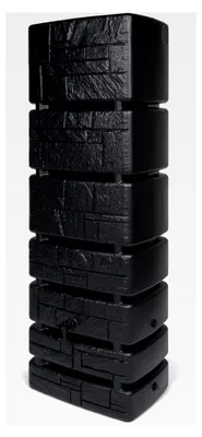Produktbild von XXL Wassertonne Tower Stone mit Wasserhahn. Tolle Stein Optik in Anthrazit oder Grau, 350 Liter Nutzungsvolumen. Maße (BxTxH): 57,5 x 38,4 x 180 cm (Anthrazit)
