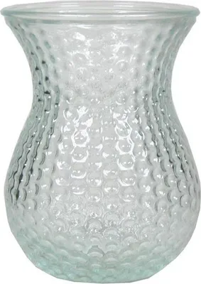 Produktbild von INNA-GLAS Blumenvase LAUMA mit Muster, transparent, 19cm, Ø14cm - Glasvase