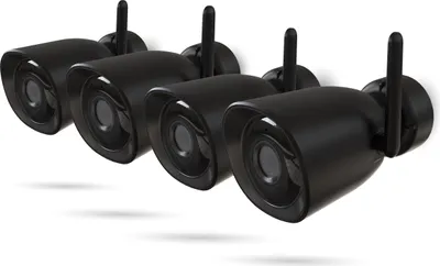 Produktbild von Calex Smart Außen-Überwachungskamera x4, 2K, Bewegungserkennung, Schwarz