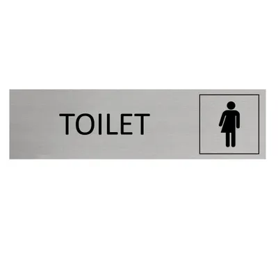 Obrázok produktu pre Hliníková tabuľka CombiCraft "Toaleta so symbolom "Genderneutral" 165 x 45 mm s páskou
