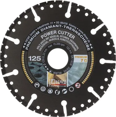 Produktbild von Diewe Diamant-Trennscheibe Power Cutter 125 mm  Bohrung: 22,23 mm