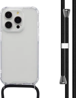 Zdjęcie produktu dla imoshion Przezroczyste etui z paskiem na Apple iPhone 15 Pro – czarne