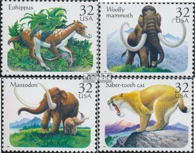 Produktbild von Briefmarken USA 1996 Mi 2735-2738 (kompl.Ausg.) postfrisch Prähistorische Tiere