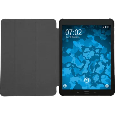 Produktbild von PhoneNatic Kunst-Lederhülle kompatibel mit Samsung Galaxy Tab S3 9.7 - Tri-Fold schwarz + 2 Schutzfolien