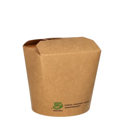 Produktbild von Snackboxen, Pappe eckig 760 ml 9,8 cm x 10 cm x 8,8 cm braun