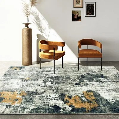 Produktbild von Famanu Teppich waschbar, modern, schwarz, 160 x 230 cm
