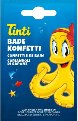Immagine prodotto di Additivo da bagno per bambini con effetto coriandoli - Tinti, 6 g