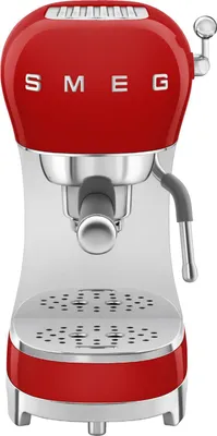 Produktbild von Smeg ECF02RDEU manuelle Espressomaschine, 1,1 l, 15 bar, Dampfdüse und Thermoblock