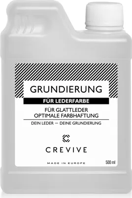 Produktbild von CREVIVE Grundierung 500 ml für Lederfarbe - Primer für die perfekte Haftung von Lederfarben