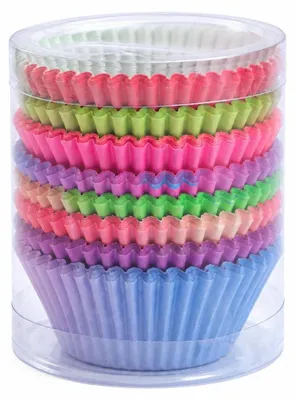 Zdjęcie produktu dla Formy do muffinek, 200 sztuk, kolorowe, papierowe, do pieczenia, o średnicy 5 cm