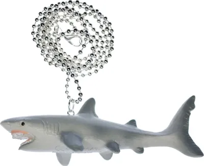 Produktbild von Hai Kette Halskette Miniblings 80cm silber Meerestier Haifisch weißer Hai grau