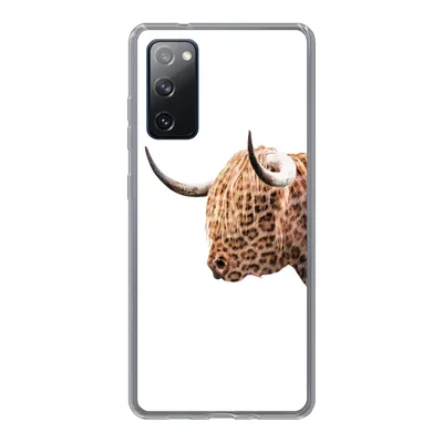 Produktbild von MuchoWow® Handyhülle Schutzhülle Hülle für Samsung Galaxy S20 FE Schottischer Highlander - Panther - Weiß Silikon Softcase Handy Hülle - Abdeckung