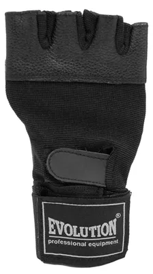 Immagine prodotto di Evolution - Guanti senza dita unisex da uomo/donna "FR-11", taglia standard, pelle, fitness MR78629 (M) (nero)