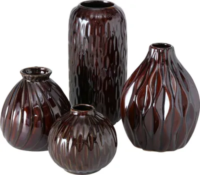 Produktbild von Boltze Gruppe Vase Zalina dunkelbraun 19 cm (1 Stück)