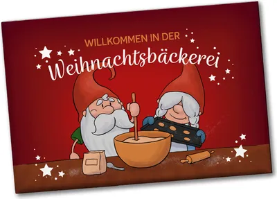 Produktbild von Willkommen in der Weihnachtsbäckerei Souvenir Magnet