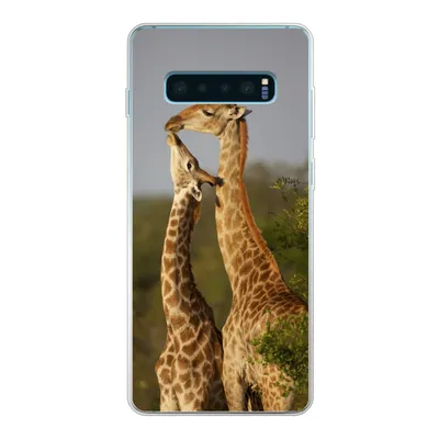 Produktbild von MuchoWow® Handyhülle Schutzhülle Hülle für Samsung Galaxy S10 Lite Giraffe - Baum - Kalb - Porträt Silikon Softcase Handy Hülle - Schutz