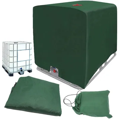 Produktbild von IBC Tank Abdeckung 1000L 120x100x116cm Grün 420D Oxford Wasserdicht Sonnenschutz