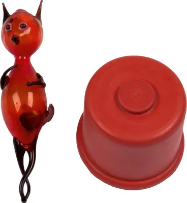 Produktbild von Flaschenteufel rot mit Mostkappe.