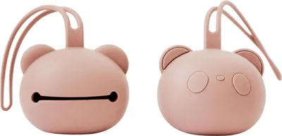 Produktbild von Schnullerbox Silikon, Schnulleraufbewahrung - BPA-frei - Sichere Aufbewahrung, Hochwertiges Zubehör für Kinder & Babys, Panda Design - KIDKOOL Rosa