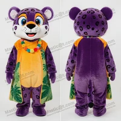 Immagine prodotto di Costume MASTICOT da cheerleader cheetah viola con macchie vellutate