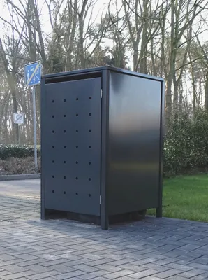 Produktbild von 1 Mülltonnenbox Modell No.1 Anthrazit komplett RAL7016 für 120Liter Mülltonnen