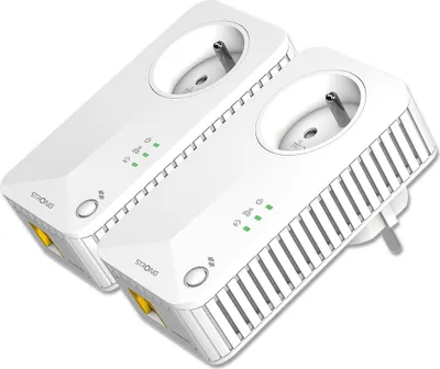 Zdjęcie produktu dla Strong POWERL600DUOFR, 600 Mbit/s, IEEE 802.3, IEEE 802.3u, Fast Ethernet, 10,100 Mbit/s, HomePlug AV, 128-bit AES