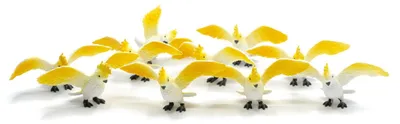 Produktbild von 10x Kakadu Aufstellfigur Miniblings Gummitier Vogel Figur Papagei Australien