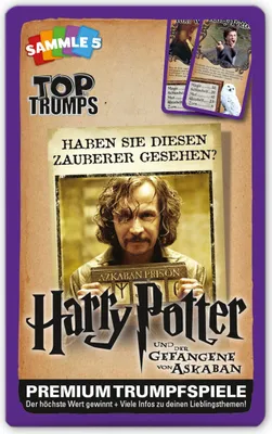 Produktbild von Top Trumps - Harry Potter und der Gefangene von Askaban Spiel Quartett Kartenspiel